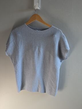 NWOT Vila Milano Smokey Grey/Blue Knit Sleeveless Top Size Medium